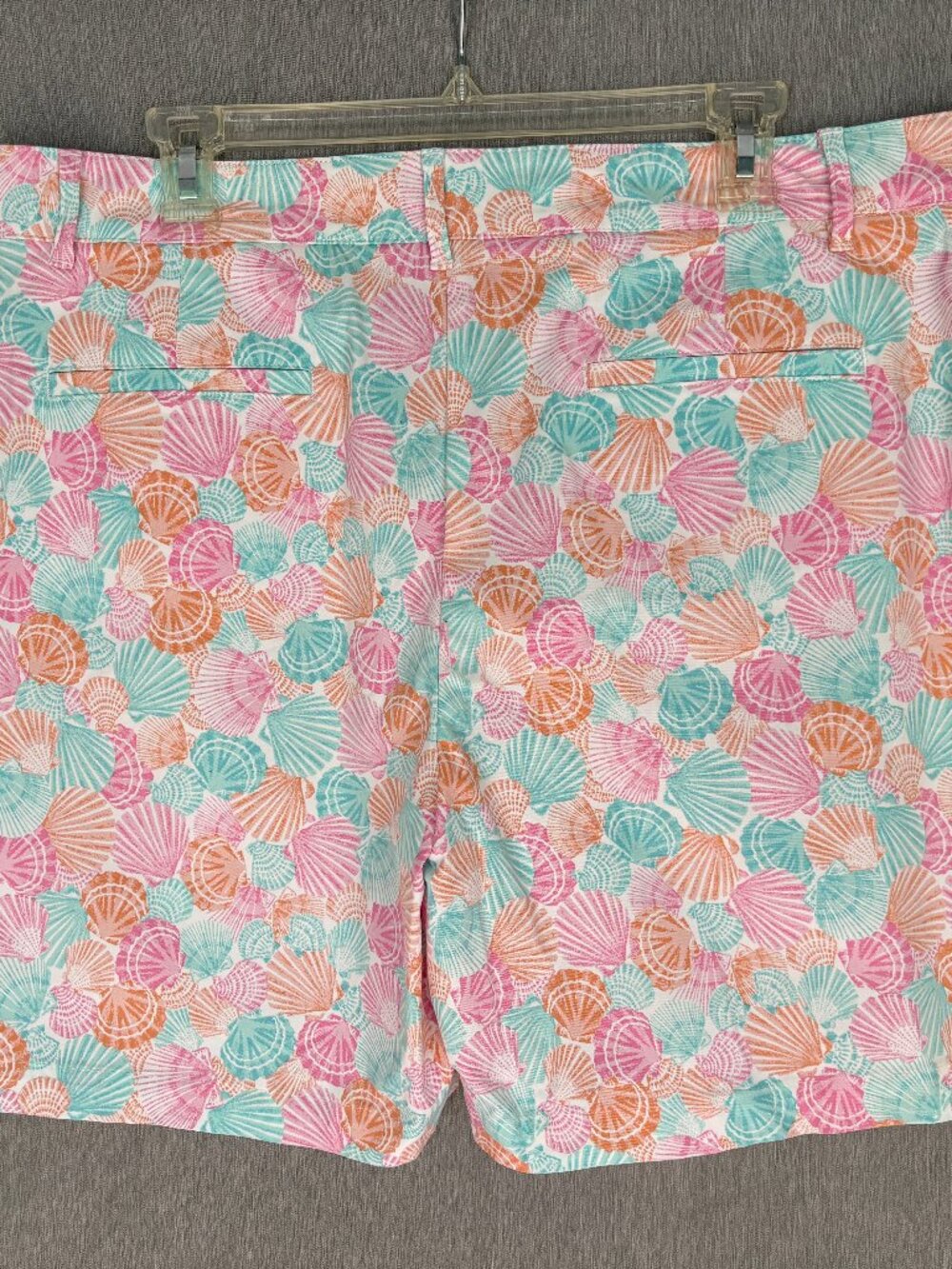 TALBOTS Multi-Color Pastel Seashell Print Chino Shorts - Picture 2 of 4
